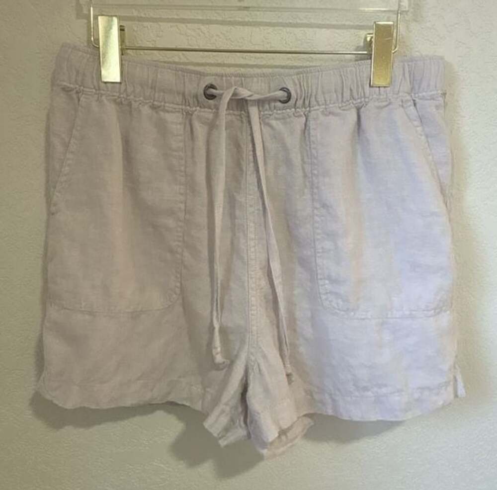 C&C California Linen Shorts Size L 100% Linen Drawstring Casual